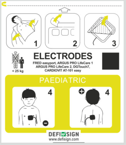 Defisign LIFE / Schiller FRED Easyport Lasten Defibrillointielektrodi - 8174